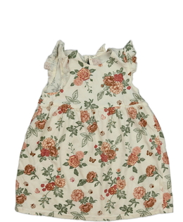 Krémové květinové šaty H&M