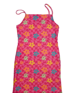 Růžové pouzdrové květinové letní šaty Primark 