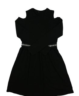 Černé šaty s holými rameny vel. 176 River Island 