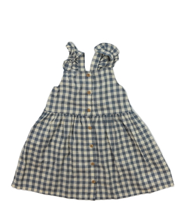 Modro-krémové kostkované šaty H&M