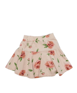 Růžová sukně s květinami H&M