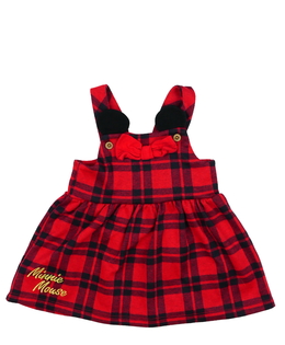 Červené pruhované šaty Minnie Disney 