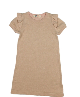 Růžovo-zlaté šaty s volánky H&M