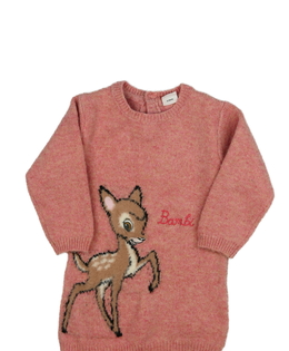 Růžové pletené šaty Bambi Disney 