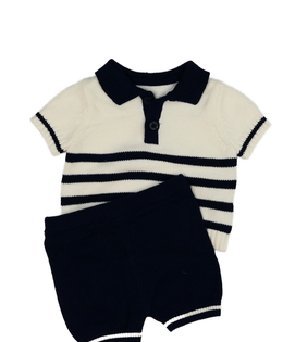 Pletené triko s límečkem a kraťasy Nutmeg