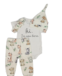 Bílý set se zvířátky 4 ks