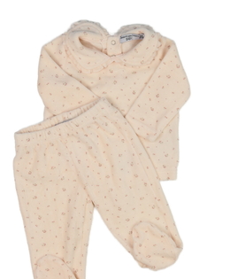 Krémová květinová souprava 