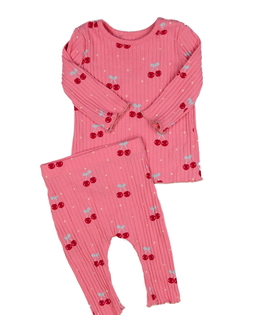 Růžový set 2 ks s třešněmi George