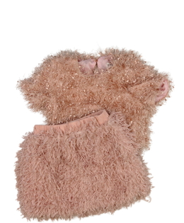 Růžovo-meruňkový žinylkový set 