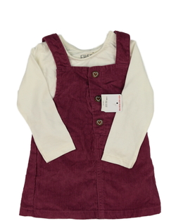 Nové bílé triko a fialové šaty F&F