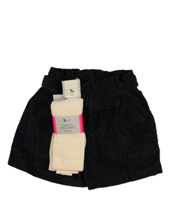 Nové šedé manšestrové kraťasy a punčocháče Tu