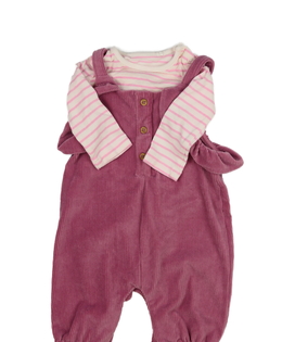 Světlé body a žebrovaný overal Tu