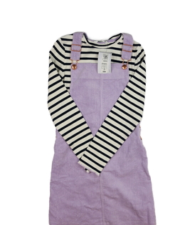 Nové fialové manšestrové šaty a triko M&S