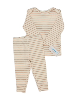 Nový krémový pruhovaný set Carter´s 