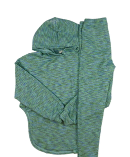 Zeleno-modrý vzorovaný set