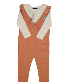 Nové světlé triko a růžový overal George