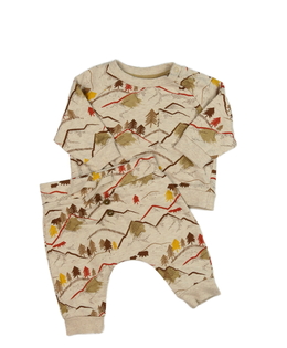 Hnědá vzorovaná teplákovka Nutmeg 