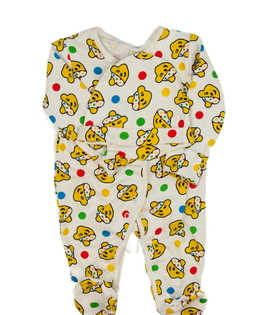 Bílý overal a čepička s medvídky George