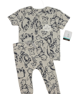 Nové šedé triko a legíny Medvídek Pú Disney George