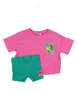 Růžové triko a zelené kraťasy Disney Next