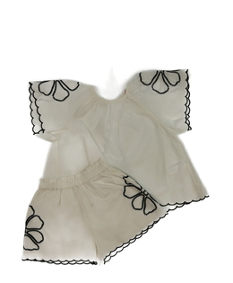 Krémová zdobná halenka a kraťasy Zara