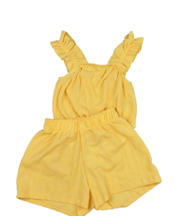 Žlutý letní crop top a kraťasy Next