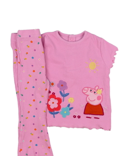 Růžové triko a zvonové legíny Prasátko Pepa 