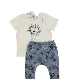 Nové bílé triko a modré legíny Next