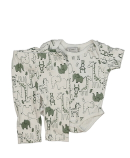 Bílé body a legíny se zvířátky 