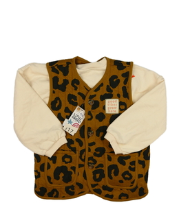 Nová světlá mikina a hnědá vesta George