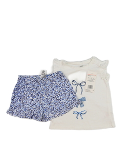 Nové krémové triko a modré kraťasy F&F