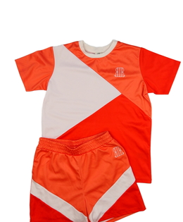 Oranžové sportovní triko a kraťasy River Island 