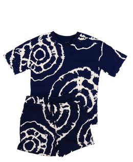Modré batikované triko a kraťasy Tu
