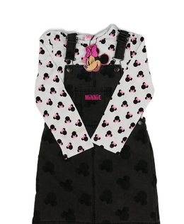 Nové šedé šaty a bílé triko Minnie Disney Primark