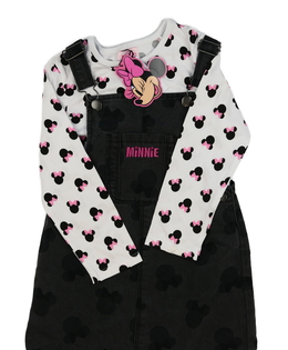 Nové šedé šaty a bílé triko Minnie Disney Primark
