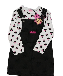 Nové šedé šaty a bílé triko Minnie Disney Primark
