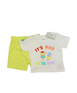 Nové bílé triko a žluté kraťasy Primark