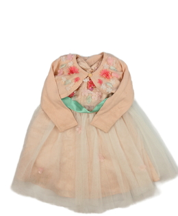 Růžové společenské šaty a bolerko Monsoon 