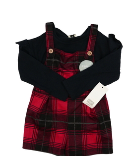 Nové černé triko a kraťasový overal F&F