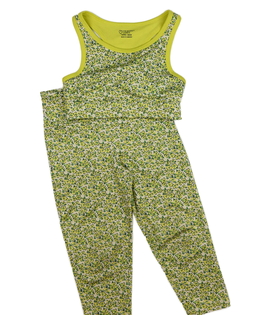 Květinové legíny a crop top Primark 