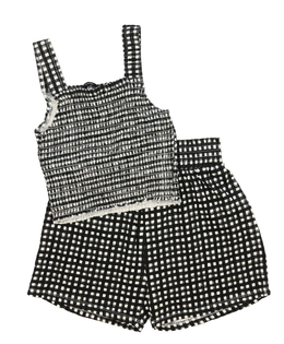 Kostkovaný crop top a kraťasy George