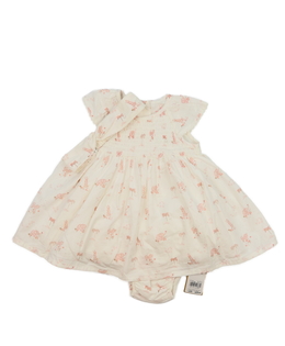 Nové krémové šaty, kalhoty a čelenka Mothercare