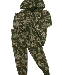 Tmavě zelená tepláková souprava Primark 