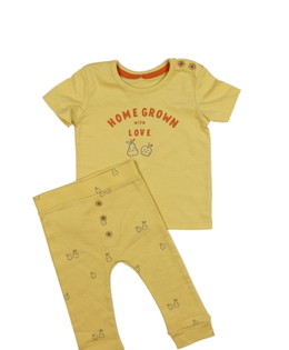 Žluté triko a legíny s ovocem George