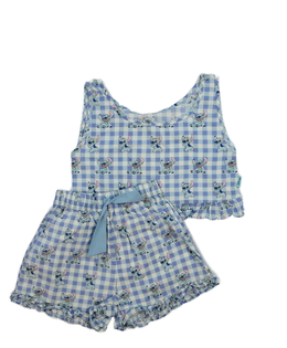 Modrý crop top a kraťasy Stitch Disney Primark 