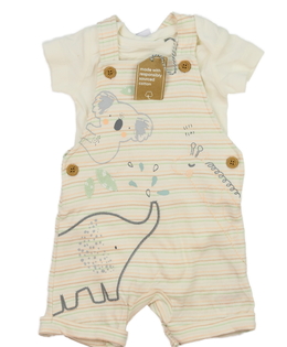 Nové bílé body a pruhovaný overal Mothercare