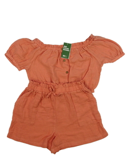 Nový světle červený crop top a kraťasy 