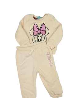 Hnědá chlupatá teplákovka Minnie Disney 