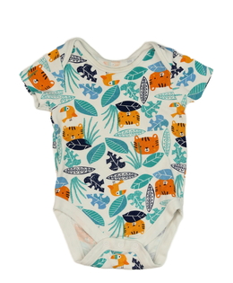 Světlé body s listy a zvířátkem George