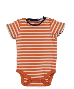 Bílo-oranžové pruhované body Next